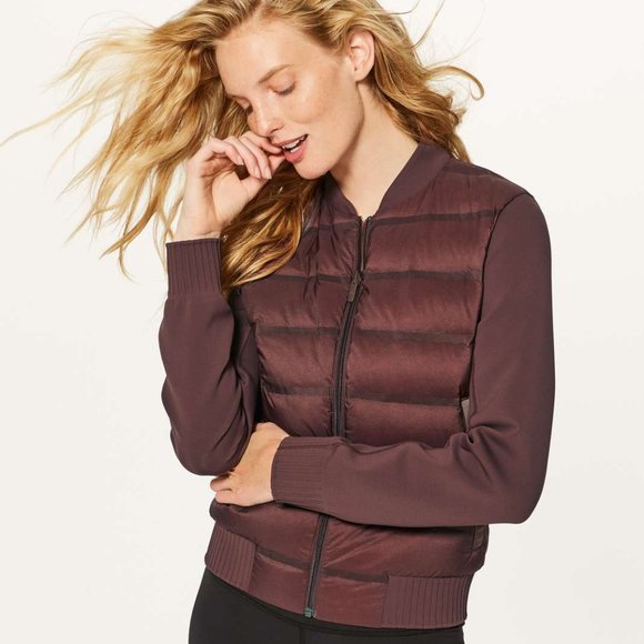 lululemon athletica Jackets & Blazers - lululemon Down&Around Bomber reversible dark cedar